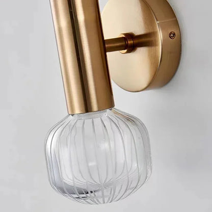 DecorBites™ LED Glass Wall Sconces for Home Decor and Lighting in Gold