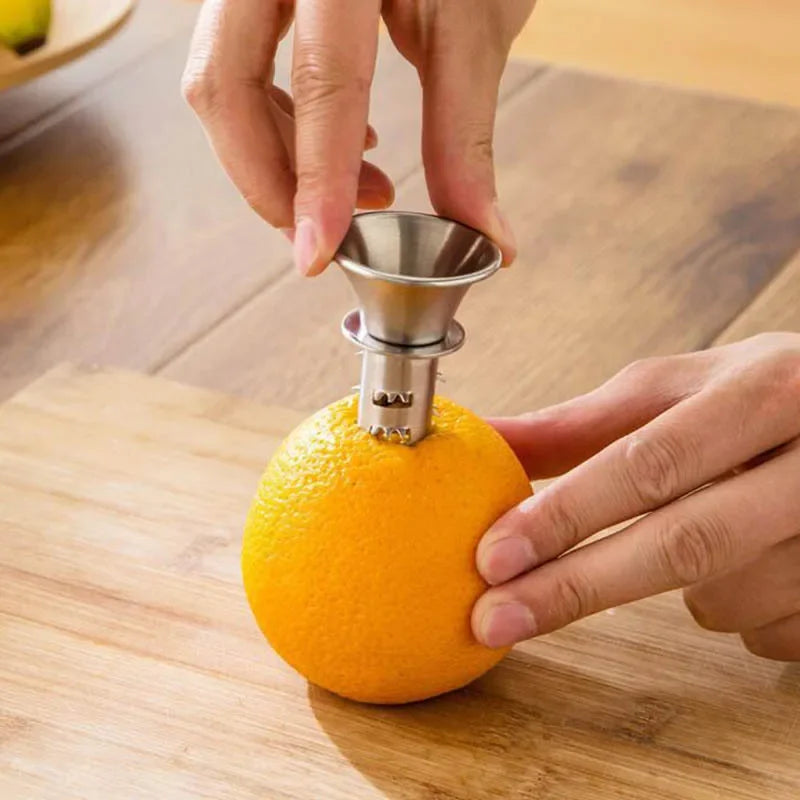 DecorBites™ Lemon Squeezer Juicer Pourer for Citrus Fruits - Stainless Steel, Manual Fruit Tool