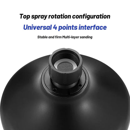 DecorBites™ Black High Pressure Mini Rainshower Shower Head for Water-saving Bath Experience