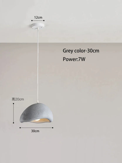 Lámpara colgante LED de cemento DecorBites™ estilo nube color crema - Lámpara colgante moderna