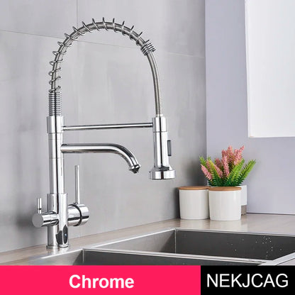 Decorbites™ Zweimodus-Wasserfilter-Küchenarmatur mit 360°-Drehung und Heiß-Kalt-Mischer