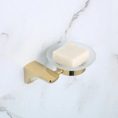 Juego de herrajes de baño DecorBites™ dorados: toallero, estante, portarrollos de papel, soporte para toallas, portaescobillas de inodoro