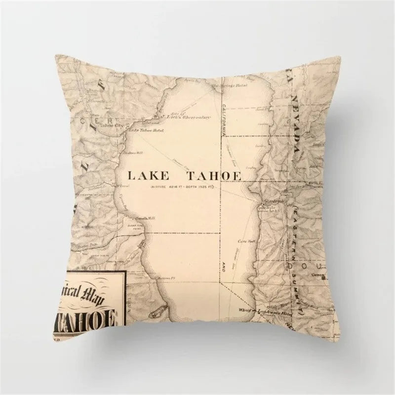 DecorBites™ Black Camera Print Retro Cushion Cover for Home Sofa Chair