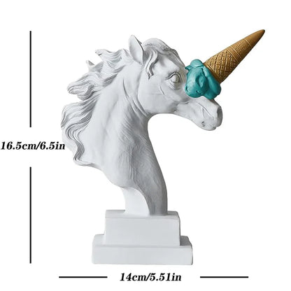 DecorBites™ Horse Head Sculpture Resin Animal Statue Modern Home Decor
