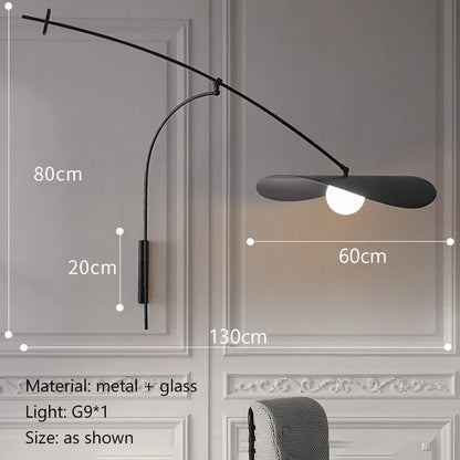 DecorBites™ Adjustable Glass Shade LED Wall Lamp for Home Decor and Reading Light
