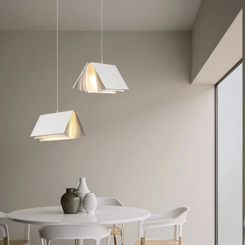 DecorBites™ Book Pendant Lamp: LED Nordic Design for Living Room, Bedroom, and Children Room.