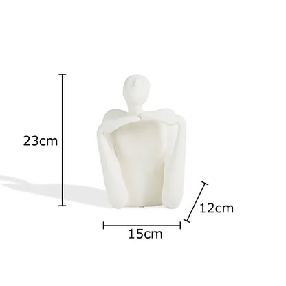 DecorBites™ Abstract Character Resin Sculpture Desk Decoration for Modern Aesthetics