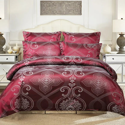DecorBites™ Jacquard Luxury Bedding Set - King Size Duvet Cover & Bed Quilts - High Quality Home Textile