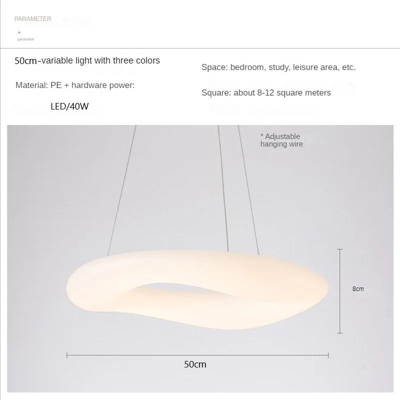 DecorBites™ Cloud Pendant Light: Nordic Minimalist Doughnut Chandelier for Living Room & Kid's Bedroom