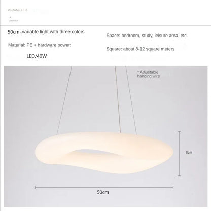 DecorBites™ Cloud Pendant Light: Nordic Minimalist Doughnut Chandelier for Living Room & Kid's Bedroom