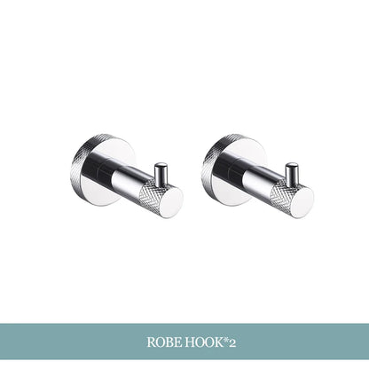 DecorBites™ Bathroom Essentials Set: Towel Bar, Toilet Paper Holder, Bathrobe Hook, Soap Dish, Toilet Brush