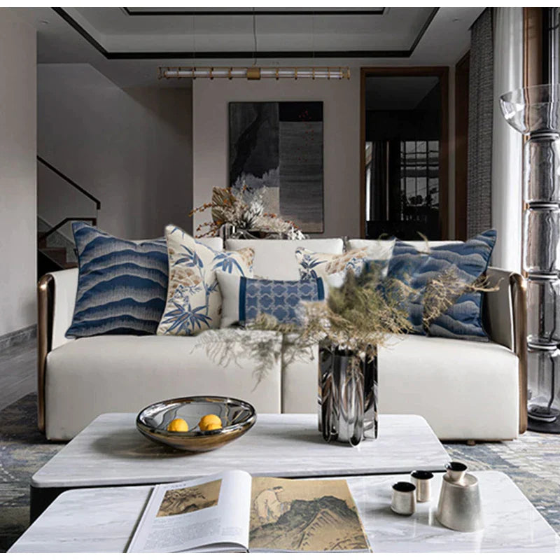 DecorBites™ Chinoiserie Decor Throw Pillow Cover 45x45cm for Living Room Bedroom