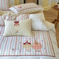 Decobites Luxury Embroidered Cotton Duvet Set with Sheet Quilt Pillowcases - Premium Bedding