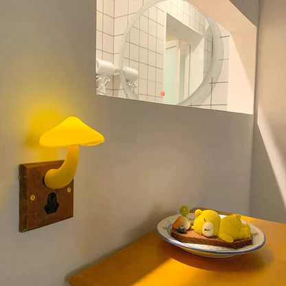 DecorBites™ LED Mushroom Night Light for Home Decoration and Bedroom, Light-controlled Sensor