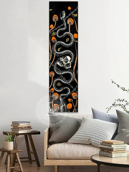 Decobites Snake Skull Mushroom Tapestry for Magical Aesthetic Room Decor