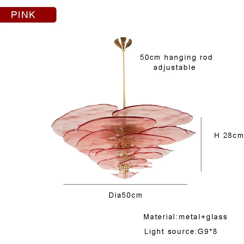 ثريا السقف الزجاجية باللون الكهرماني من DecorBites™ لديكور غرفة المعيشة الأنيقة.