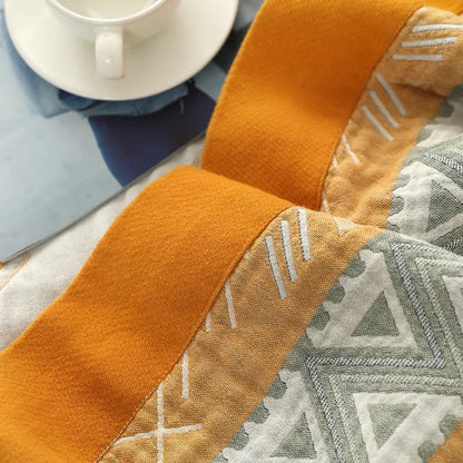 Manta de verano geométrica de gasa de algodón DecorBites™