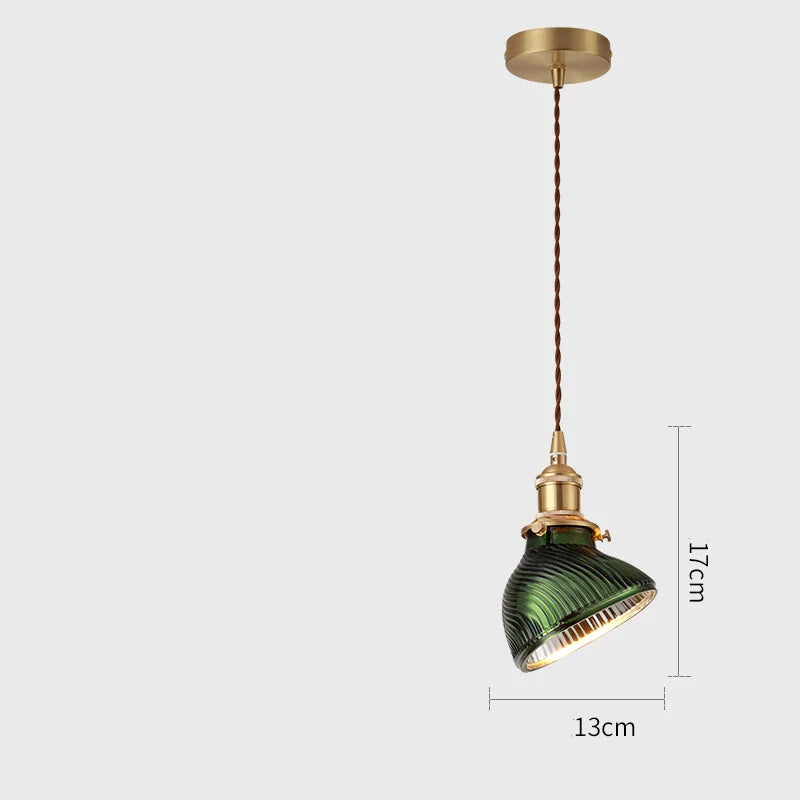 DecorBites™ Green Glass LED Pendant Lights for Indoor Lighting in Home, Living Room, Bar & Coffee