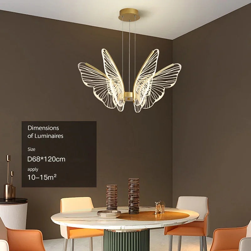 Modern Butterfly Chandelier Set