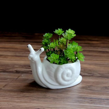 DecorBites™ Cartoon Snail Flower Vase Succulent Pot for Garden Decoration