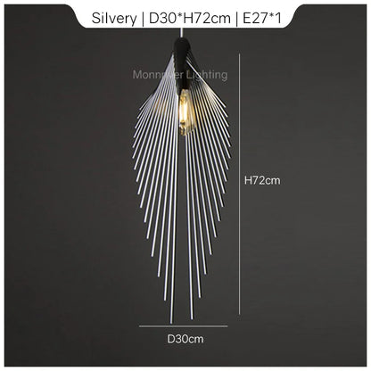 DecorBites™ Leaf Chandelier LED Pendant Light Modern Minimalist Hanging Lamp for Home Decor