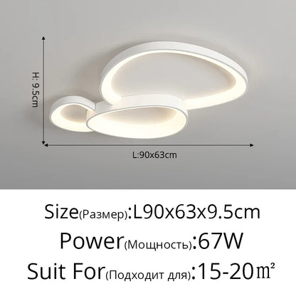 Lámpara de techo LED DecorBites™ con control remoto para sala de estar, dormitorio y comedor.