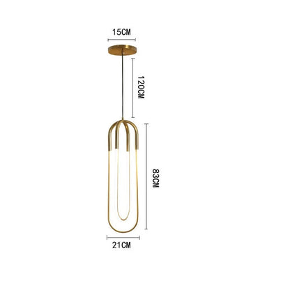 Lámpara de techo LED en forma de U DecorBites™ para comedor, sala de estar y dormitorio - Estilo minimalista nórdico