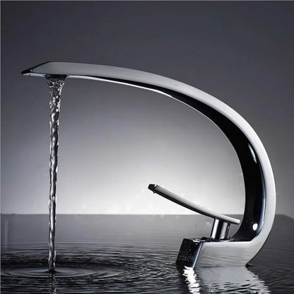 DecorBites™ Black & Gold Modern Basin Faucet with Single Handle for Bathroom