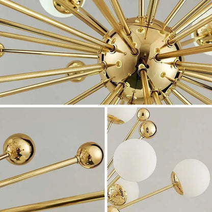 DecorBites™ Gold LED Glass Pendant Light for Modern Indoor Lighting