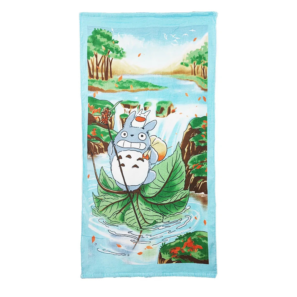 DecorBites™ Kids Cartoon Cat Bath Towel - Soft Cotton Velour Terry - 60*120 - Perfect for Bathroom and Beach