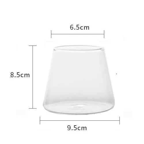 DecorBites™ Clear Glass Water Cup Coffee Mug Juice Drink Bottle Kitchen Tableware
