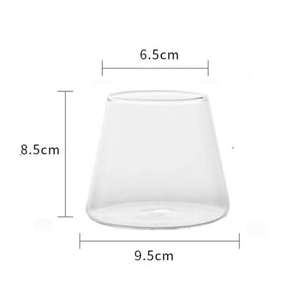 DecorBites™ Clear Glass Water Cup Coffee Mug Juice Drink Bottle Kitchen Tableware