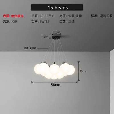 Lámparas colgantes LED con forma de bola de cristal DecorBites™ para la decoración de la habitación de un adolescente