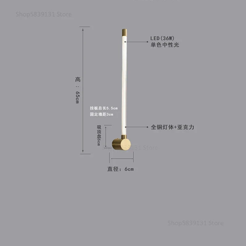 DecorBites™ Gold Geometric Lines Wall Lamps for Modern Luxury Home Decor