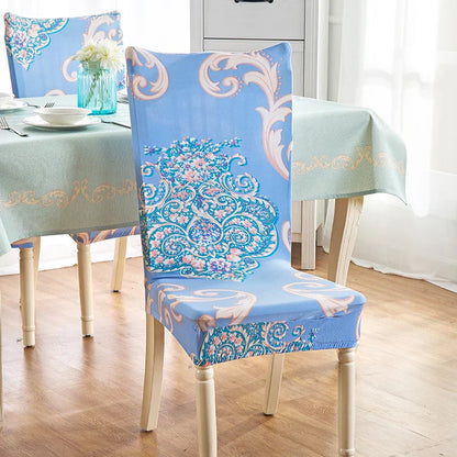 Decobites Stretch Print Chair Cover - Elastic Seat Slipcover