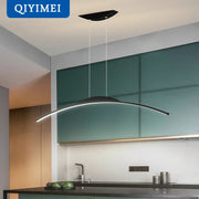 Minimalist LED Pendant Light Gold 150cm Dimmable