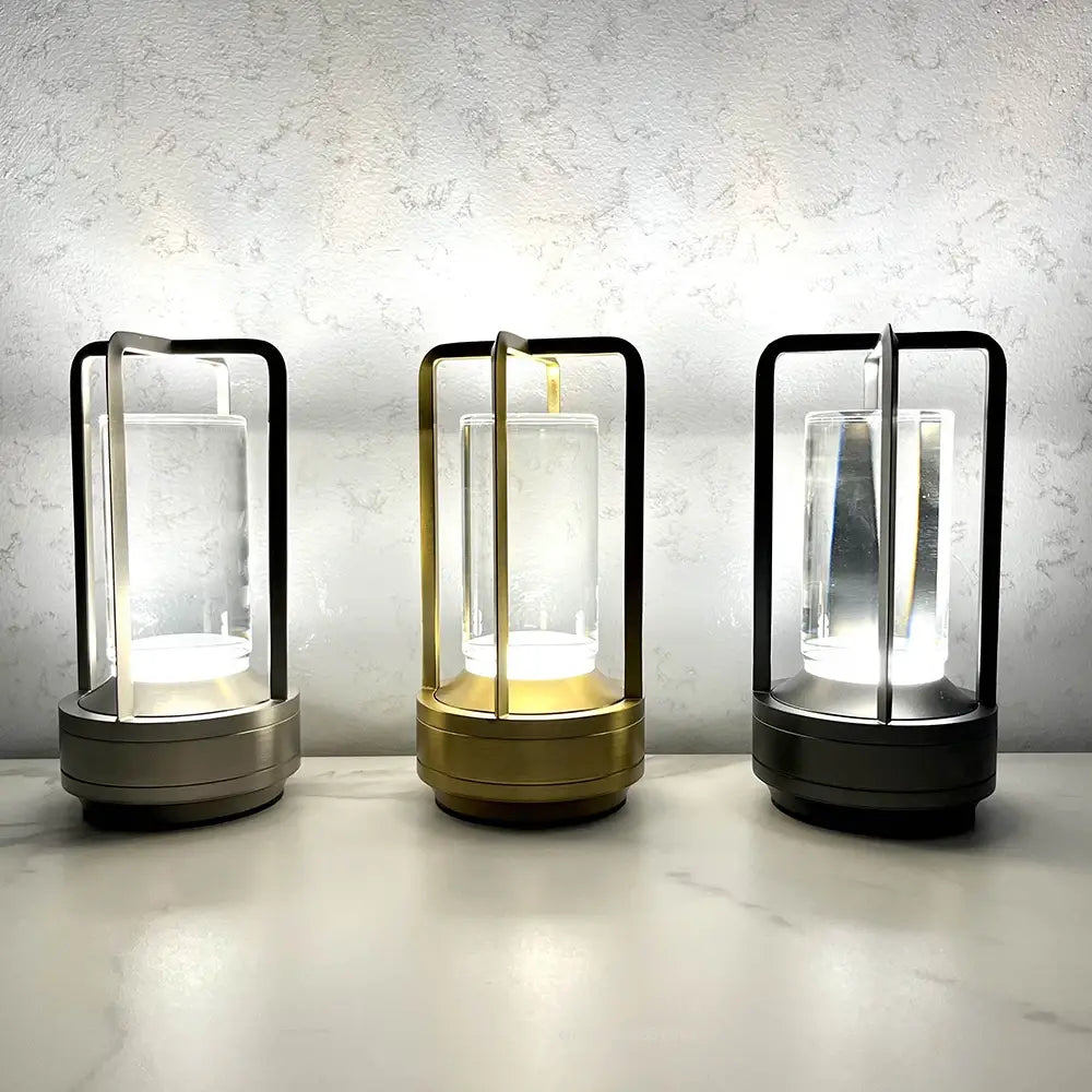 DecorBites™ LED crystal table lamp Plastic Rechargeable touch night lamp Bedroom Bedside table lamp Restaurant