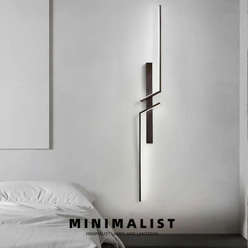 ديكوربايتس™ مصابيح حائط LED باللون الأسود الذهبي: شمعدان حائط عصري لخلفية التلفزيون، غرفة النوم، السلالم