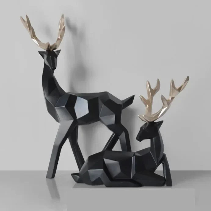 DecorBites™ Deer Sculpture: Elegant Living Room Table Decoration & Christmas Gift