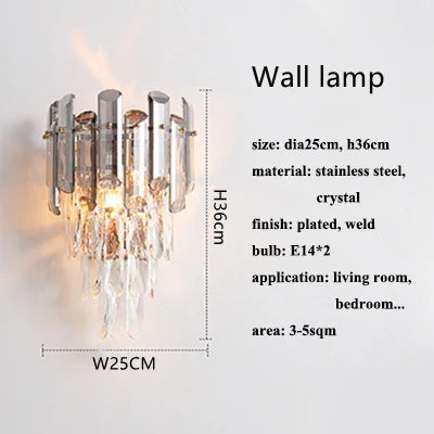 DecorBites™ K9 Crystal Chandelier for Modern Interior Lighting in Living Room, Luminaire Hanging Light