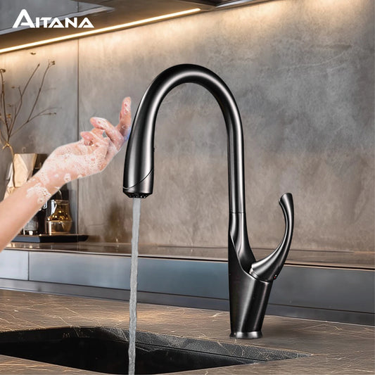 Pull Out Kitchen Faucet – Touch Control Brass Mixer Tap