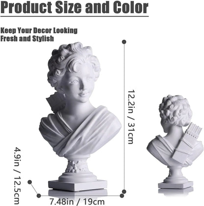 DecorBites™ 12.2" Cupid Statue Plaster Sculpture for Painting Practice and Home Decor