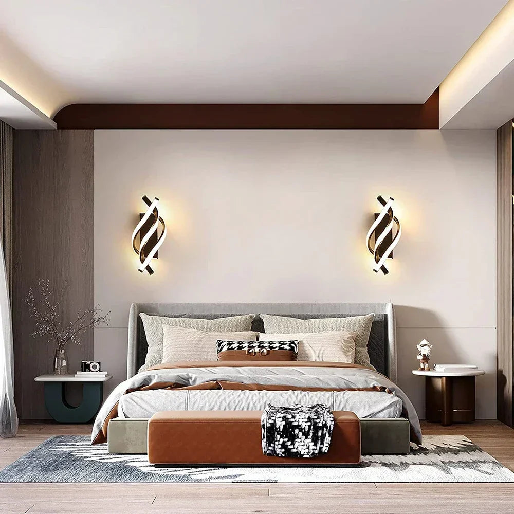 DecorBites™ LED Wall Lamps Black White Light for Indoor Living Bedroom, Modern Design