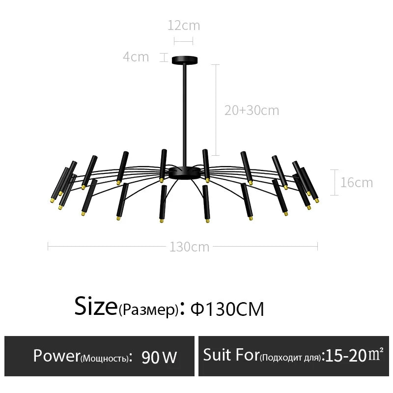 DecorBites™ LED Chandelier: Modern Nordic Design for Living Room, Bedroom, Office, Study - Home Décor Lighting