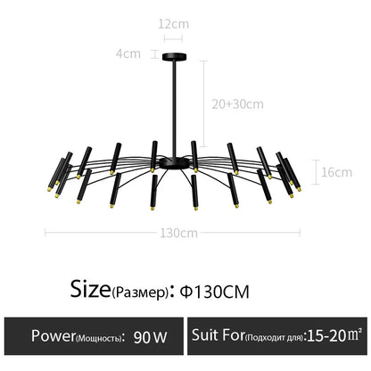 DecorBites™ LED Chandelier: Modern Nordic Design for Living Room, Bedroom, Office, Study - Home Décor Lighting