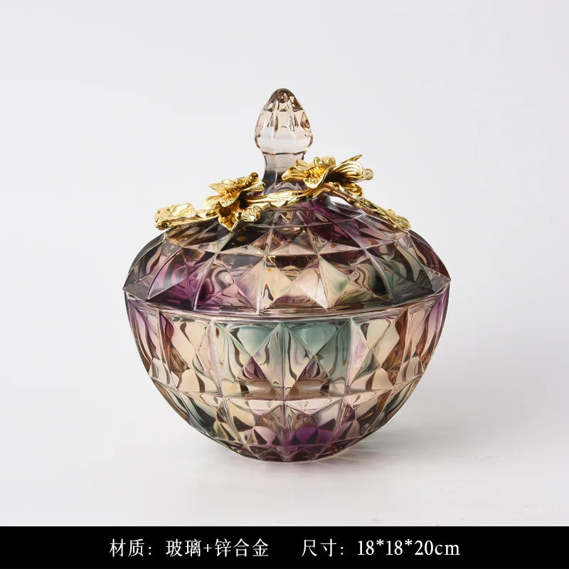 Jarrón de cristal DecorBites™: Elegante decoración con flores secas para mesas de comedor de lujo.