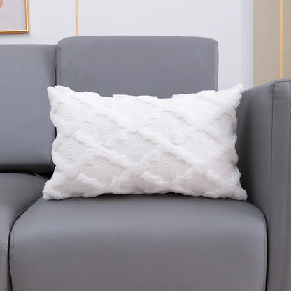 DecorBites™ Fluffy Embroidery Diamond Cushion Cover for Home Decor - 45x45cm
