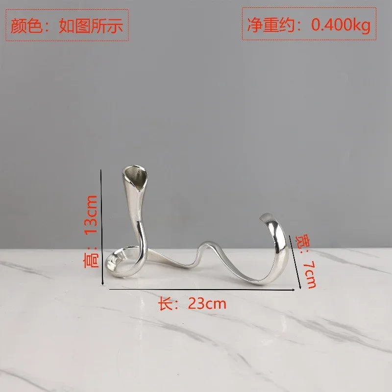 Centro de mesa DecorBites™ Portavelas geométrico dorado