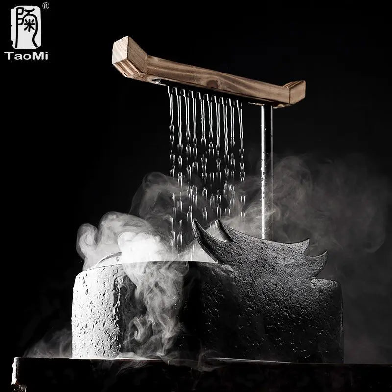 DecorBites™ Ceramic Water Fountain Lucky Feng Shui Living Room Water Feature