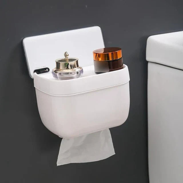 DecorBites™ Induction Light Toilet Paper Holder with Storage Rack